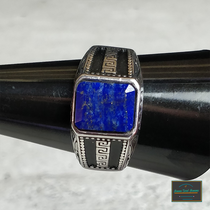 Chevalière Lapis-Lazuli HommeSweetHomme - ObjetModeCreateurs